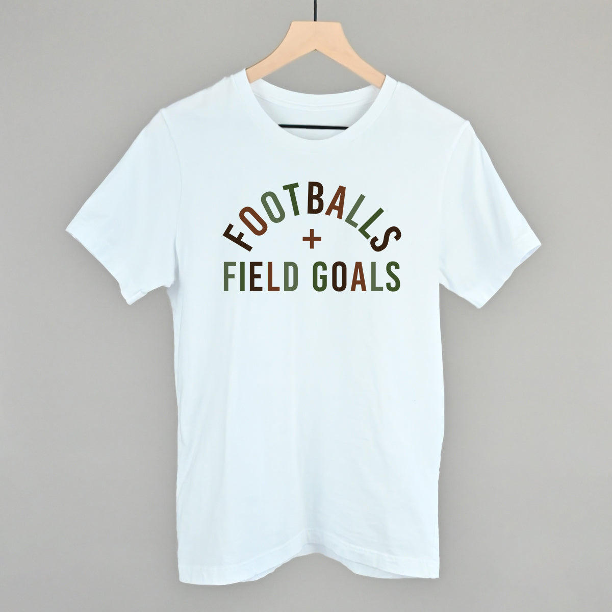 Footballs and Field Goals graphic tee in White