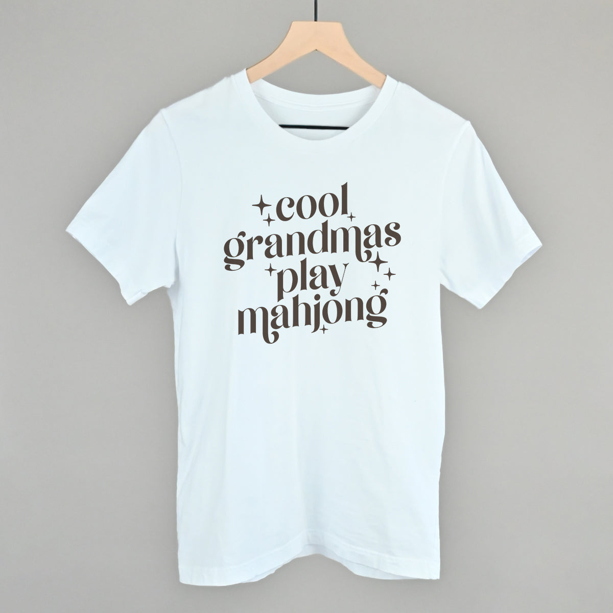 Cool Grandmas Play Mahjong graphic tee in White