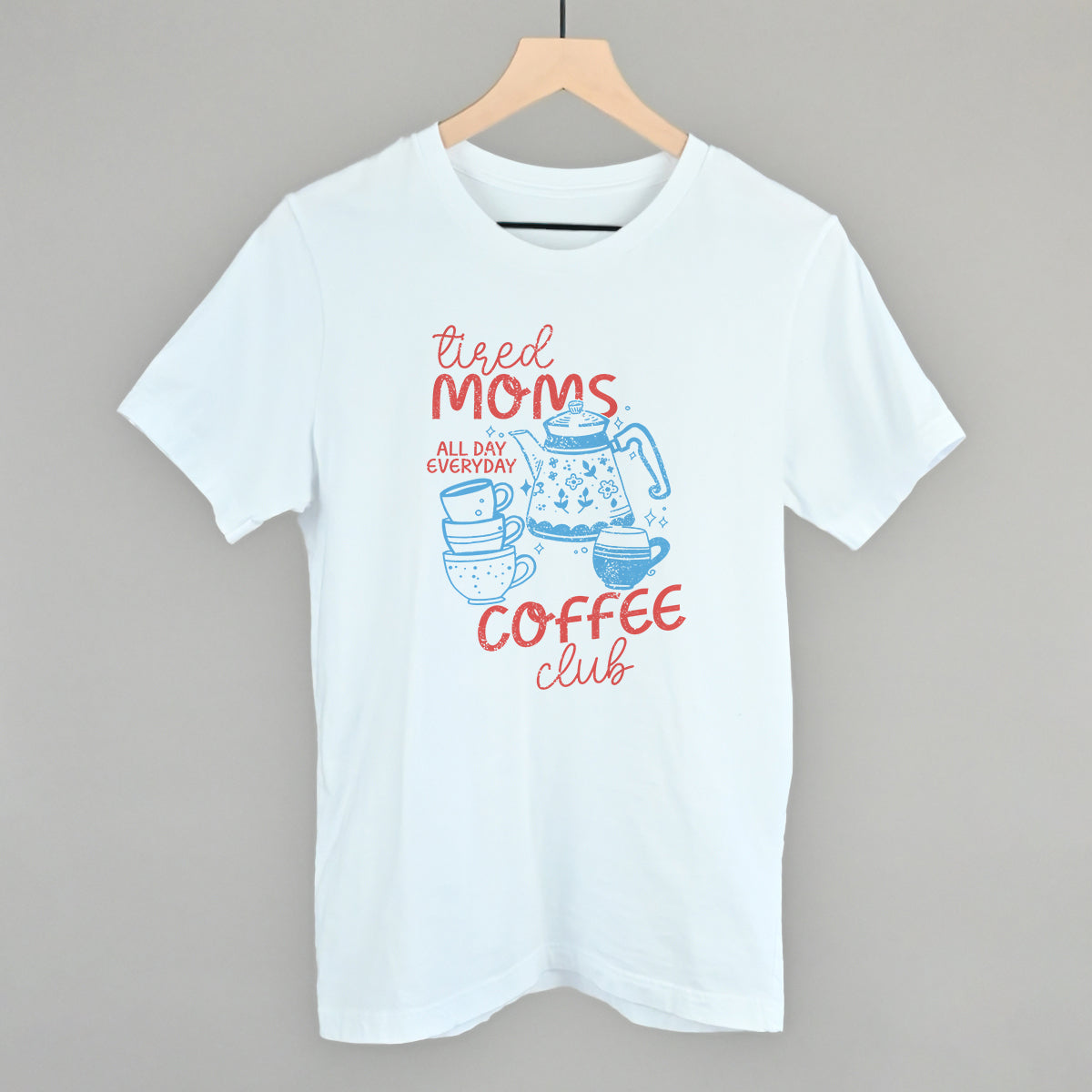 Tired Moms Coffee Club Doodle Funny T-Shirt in White – Ivy + Cloth