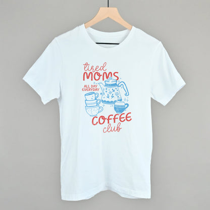 Tired Moms Coffee Club Doodle Funny T-Shirt in White – Ivy + Cloth