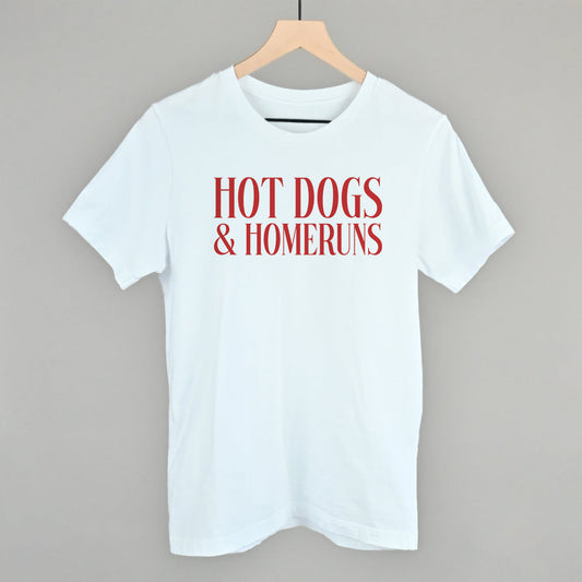 Hot Dogs & Homeruns Baseball graphic tee in White