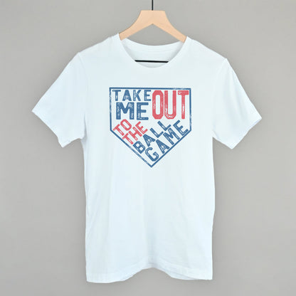 Take Me Out To The Ball Game (Plate) Funny T-Shirt in White – Ivy + Cloth