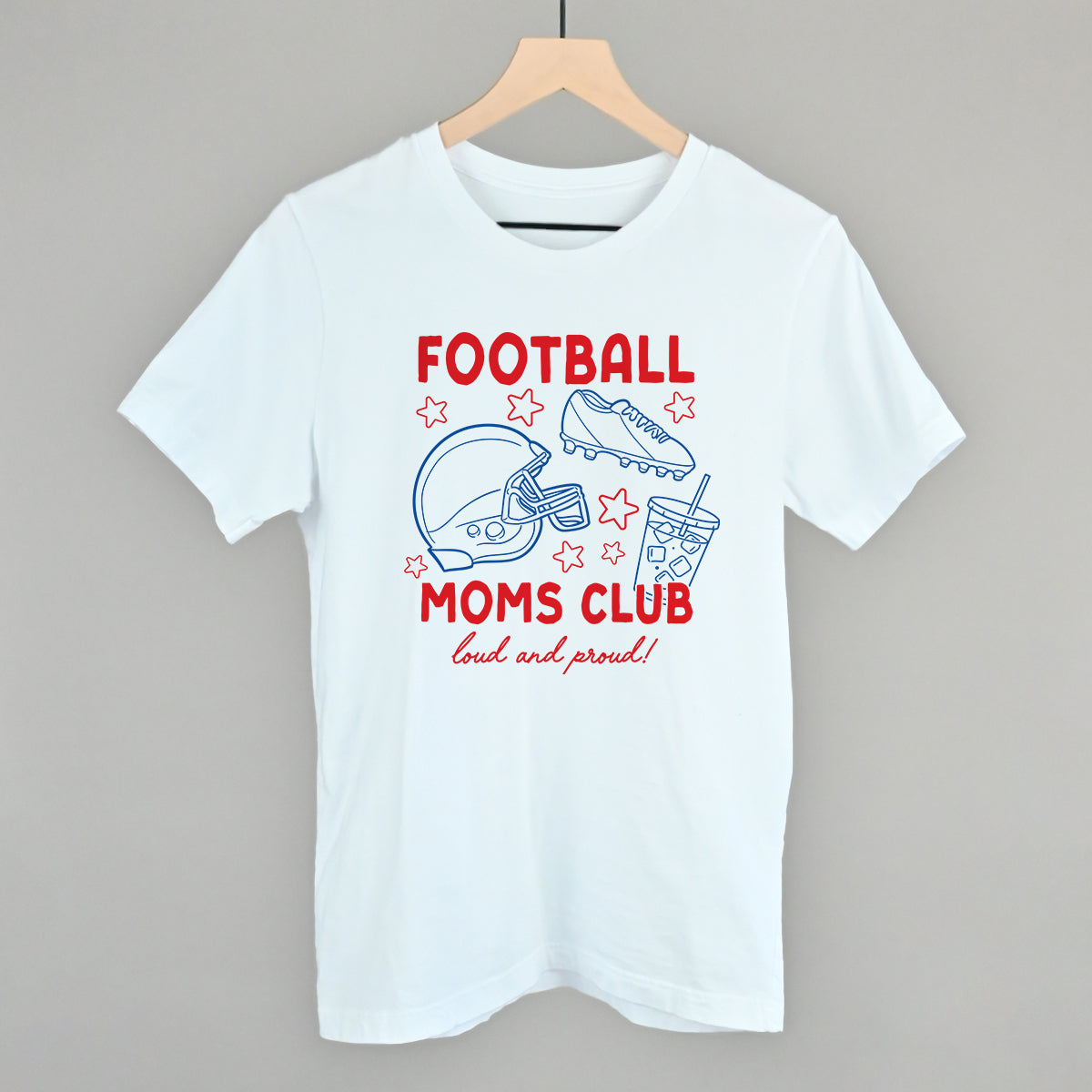 Football Moms Club Doodle Funny T-Shirt in White – Ivy + Cloth
