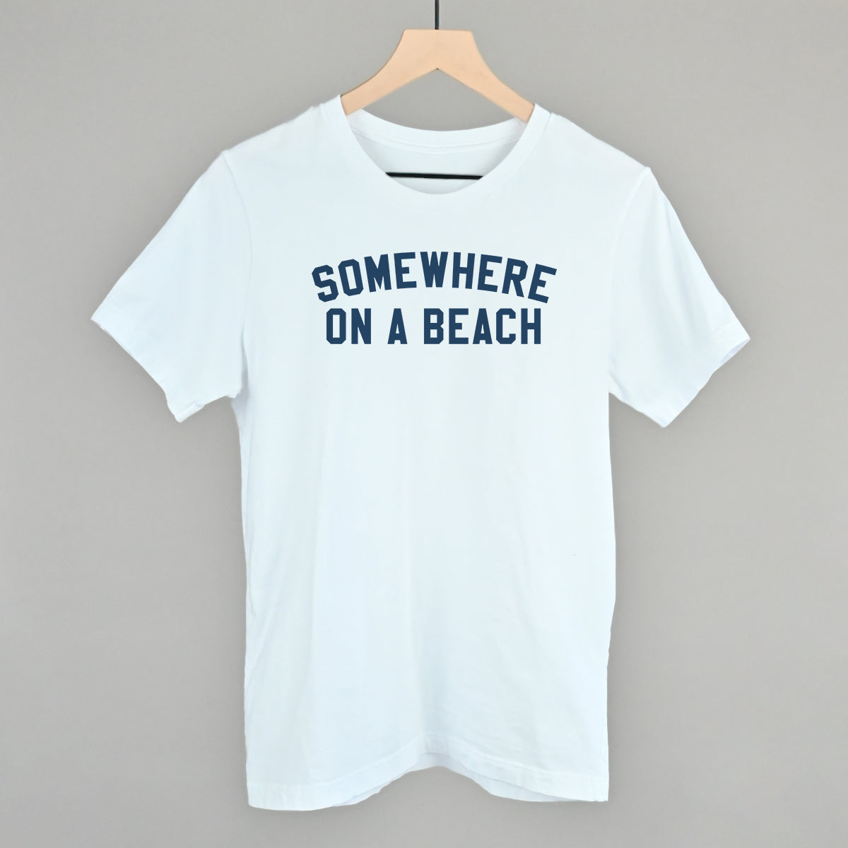 Somewhere On A Beach graphic tee in White