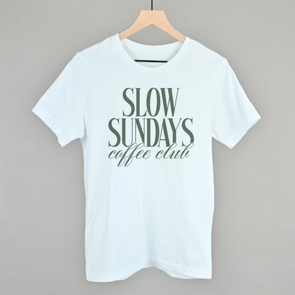 Slow Sundays Coffee Club graphic tee in White