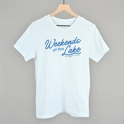 Weekends At The Lake Blue Funny T-Shirt in White – Ivy + Cloth