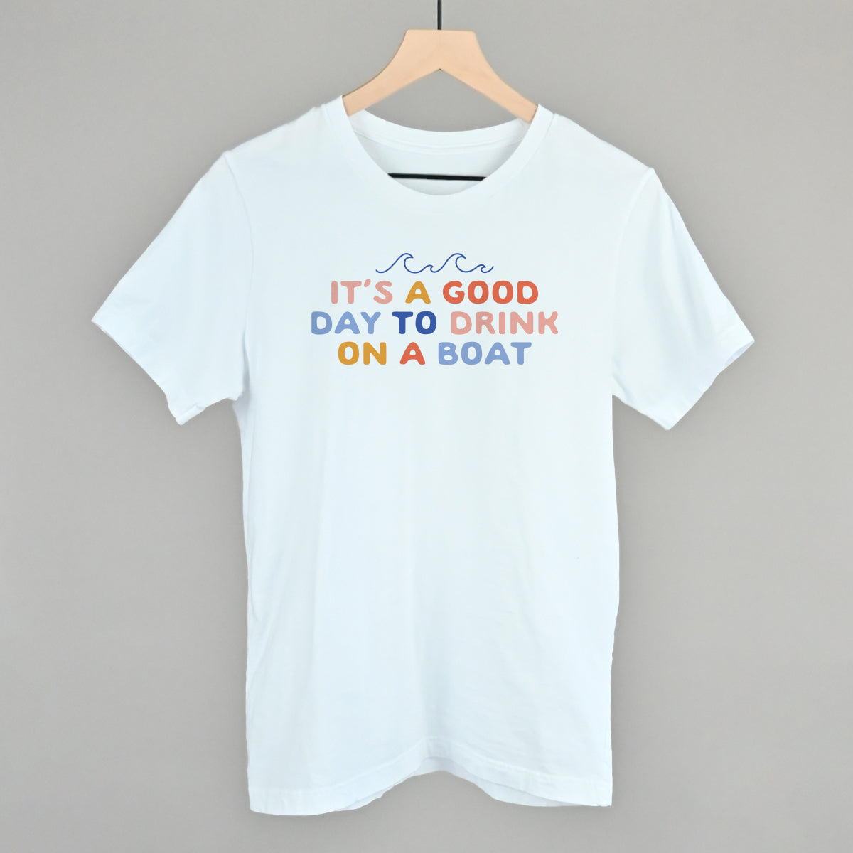 It's A Good Day To Drink On A Boat graphic tee in White