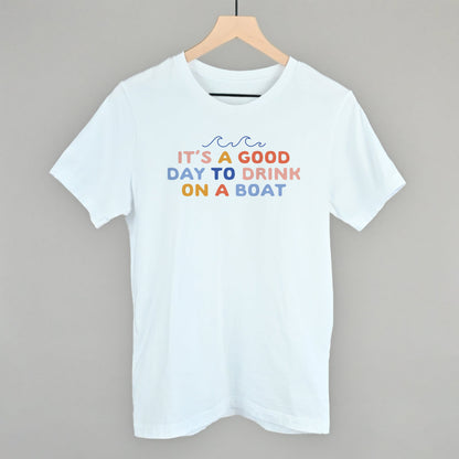 It's A Good Day To Drink On A Boat graphic tee in White