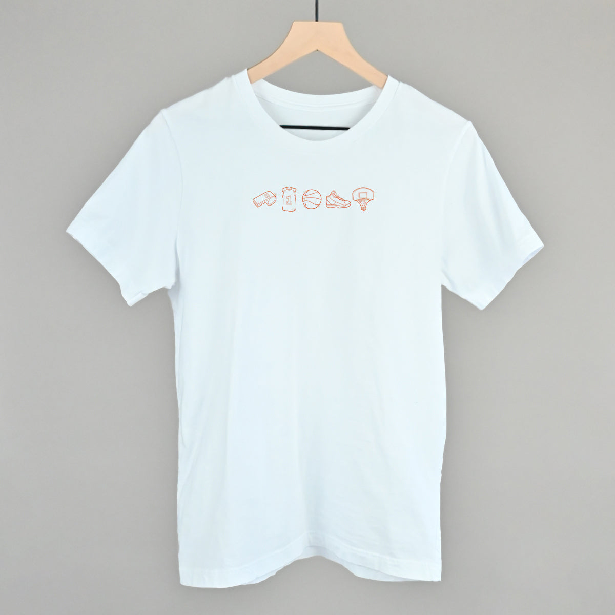 Basketball Icon Doodles Funny T-Shirt in White – Ivy + Cloth