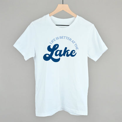 Life Is Better At The Lake Arch + Script Funny T-Shirt in White – Ivy + Cloth