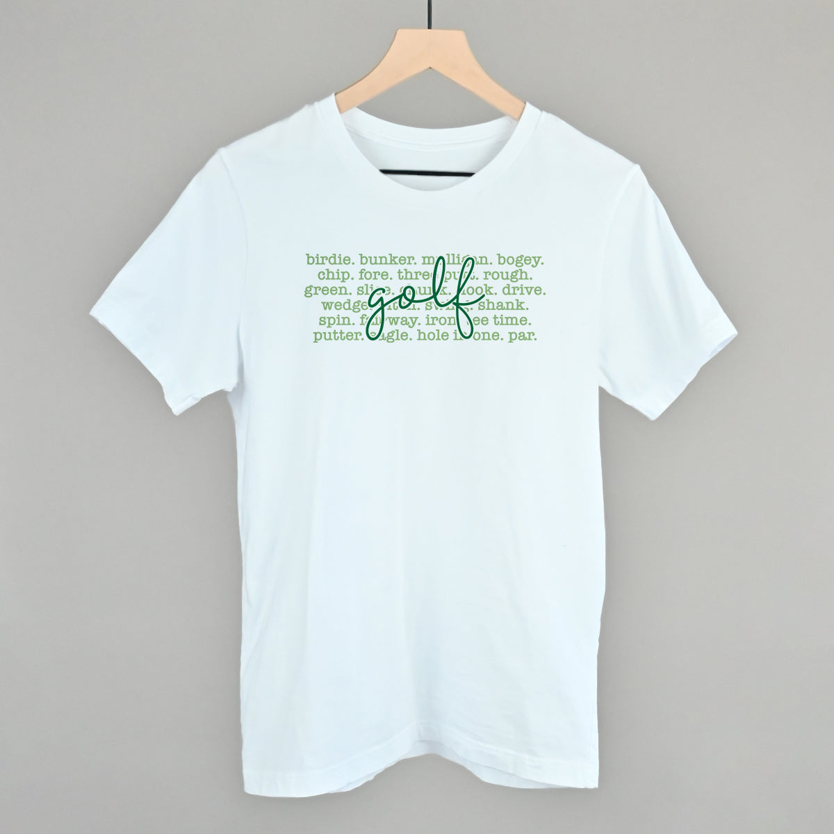Golf Terms With Script Funny T-Shirt in White – Ivy + Cloth