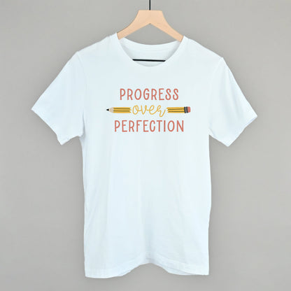 Progress Over Perfection Funny T-Shirt in White – Ivy + Cloth