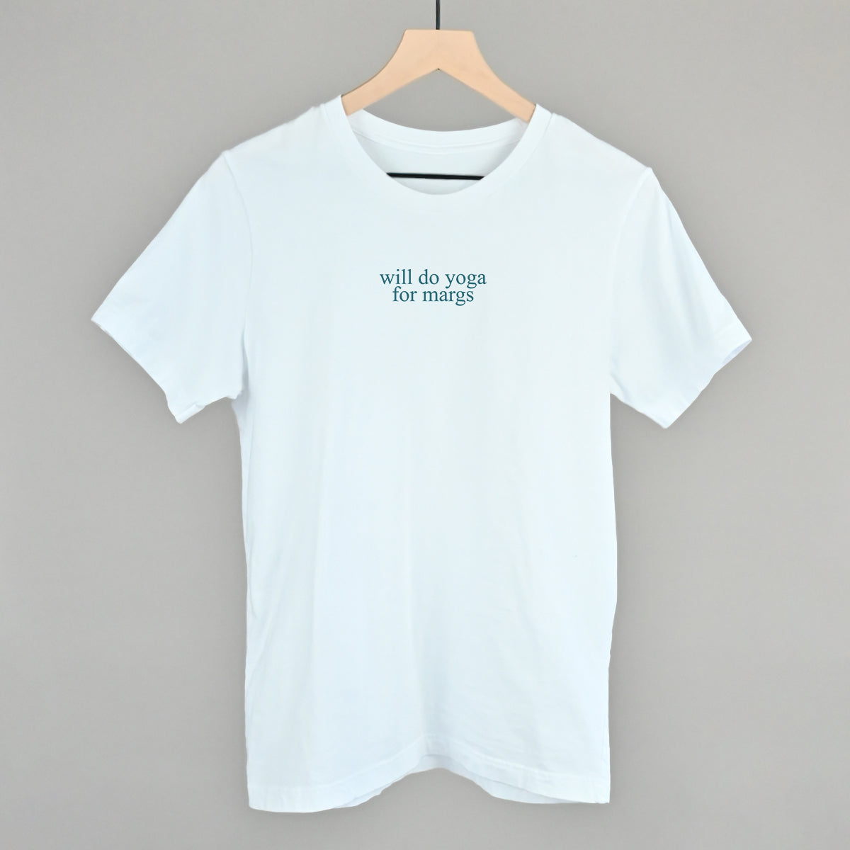 Will Do Yoga For Margs graphic tee in White