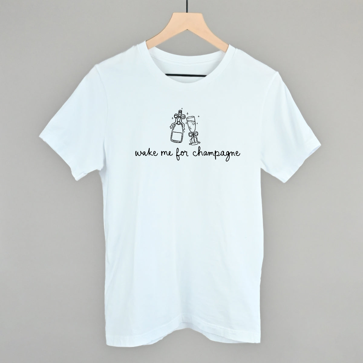 Wake Me For Champagne Funny T-Shirt in White – Ivy + Cloth