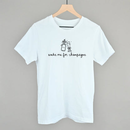 Wake Me For Champagne Funny T-Shirt in White – Ivy + Cloth