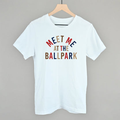 Meet Me At The Ballpark Baseball graphic tee in White