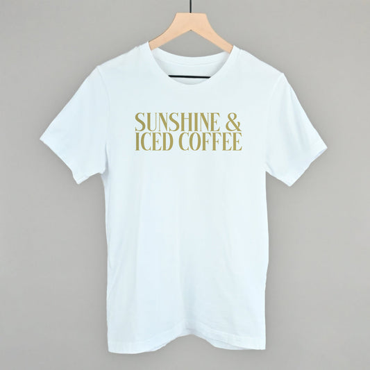 Sunshine & Iced Coffee graphic tee in White