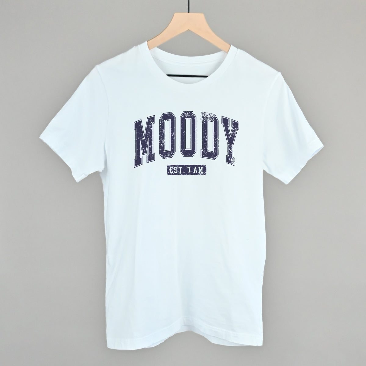 Moody Est. 7 AM graphic tee in White