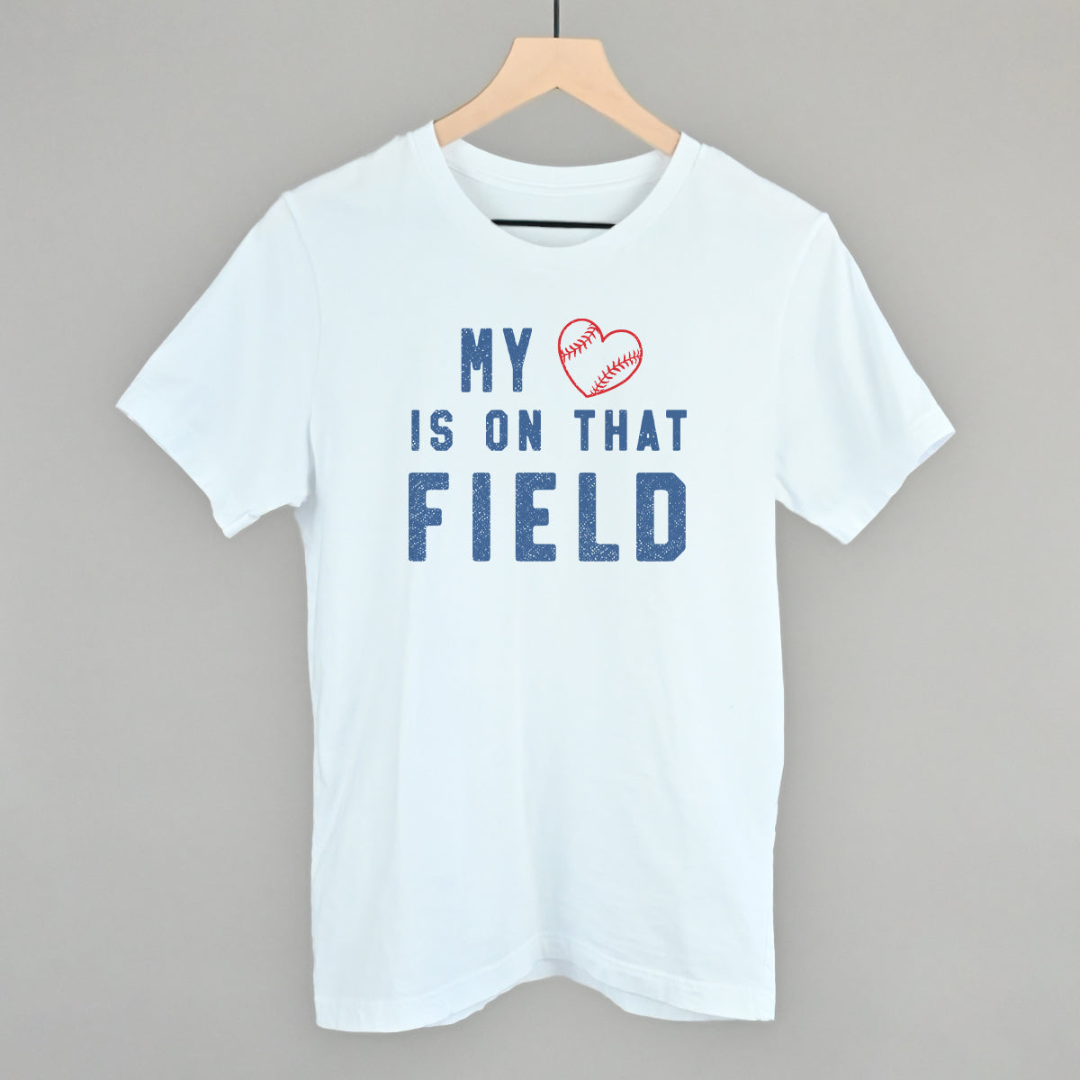 My Heart Is On That Field Funny T-Shirt in White – Ivy + Cloth