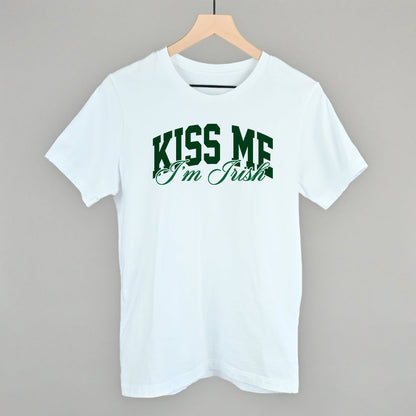 Kiss Me I'm Irish (Arch + Script) Funny T-Shirt in White – Ivy + Cloth
