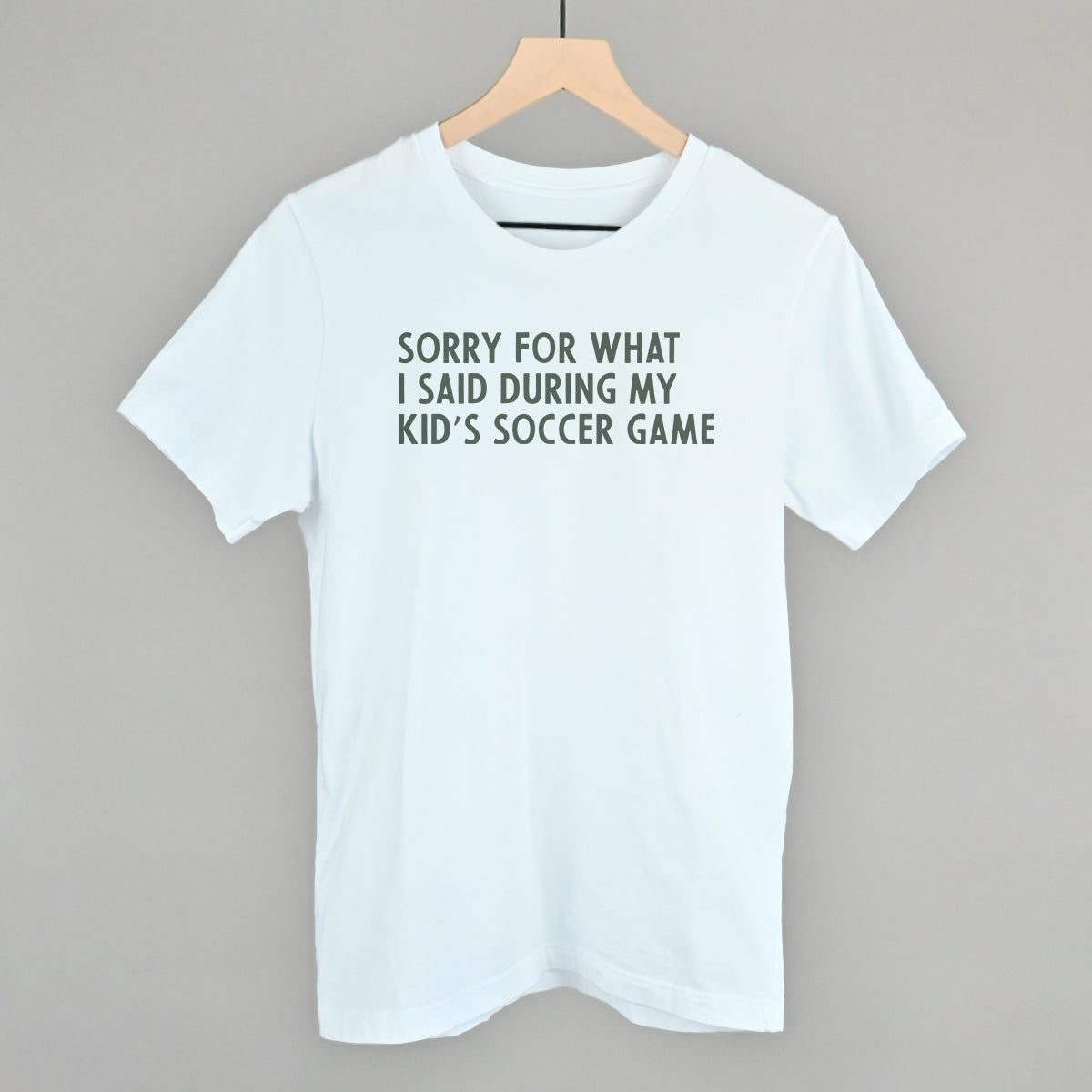 Sorry For What I Said (Soccer) Funny T-Shirt in White – Ivy + Cloth