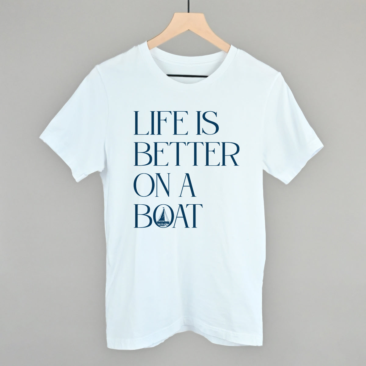 Life Is Better On A Boat graphic tee in White