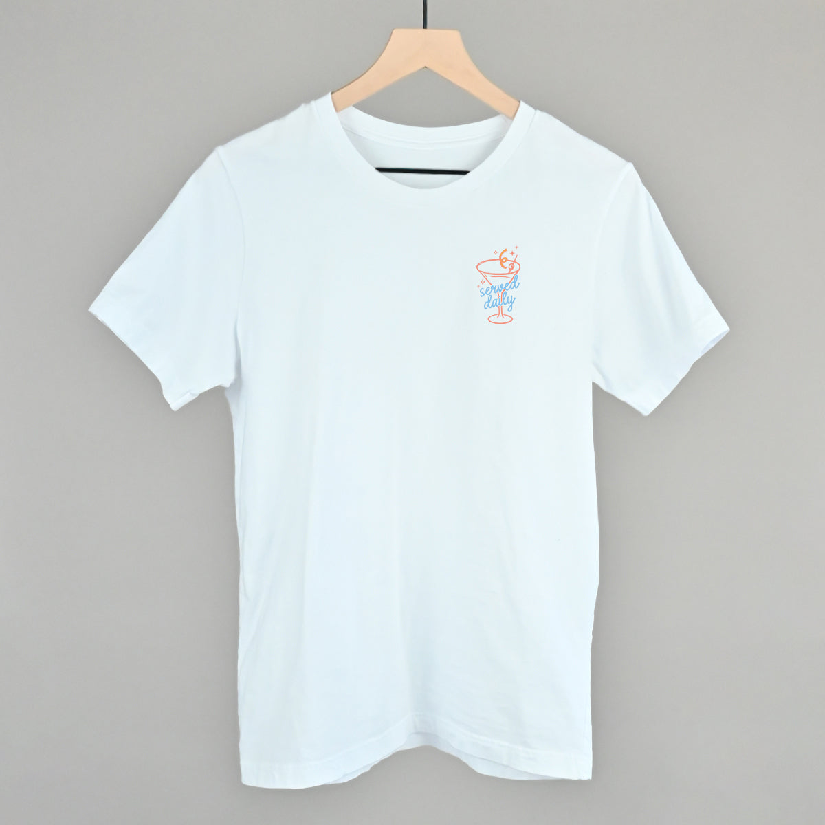 Served Daily Martini graphic tee in White