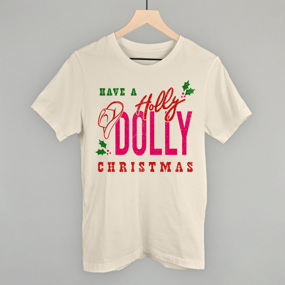 Holly Dolly Christmas Funny T-Shirt in Natural – Ivy + Cloth