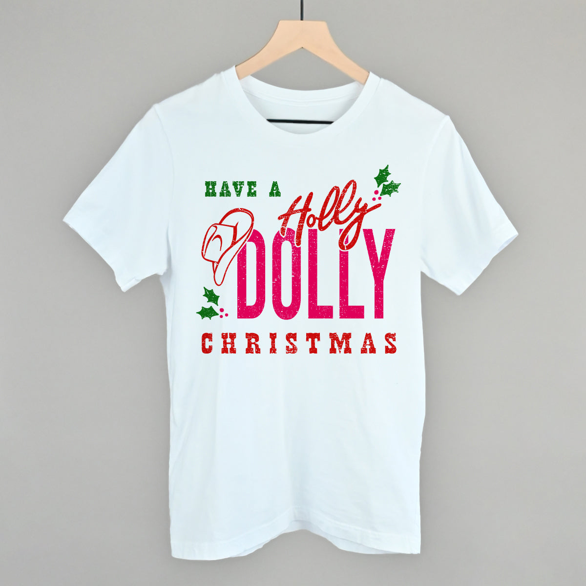 Holly Dolly Christmas Funny T-Shirt in White – Ivy + Cloth