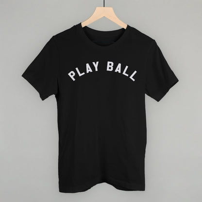 Play Ball Arc (White) Funny T-Shirt in Black – Ivy + Cloth