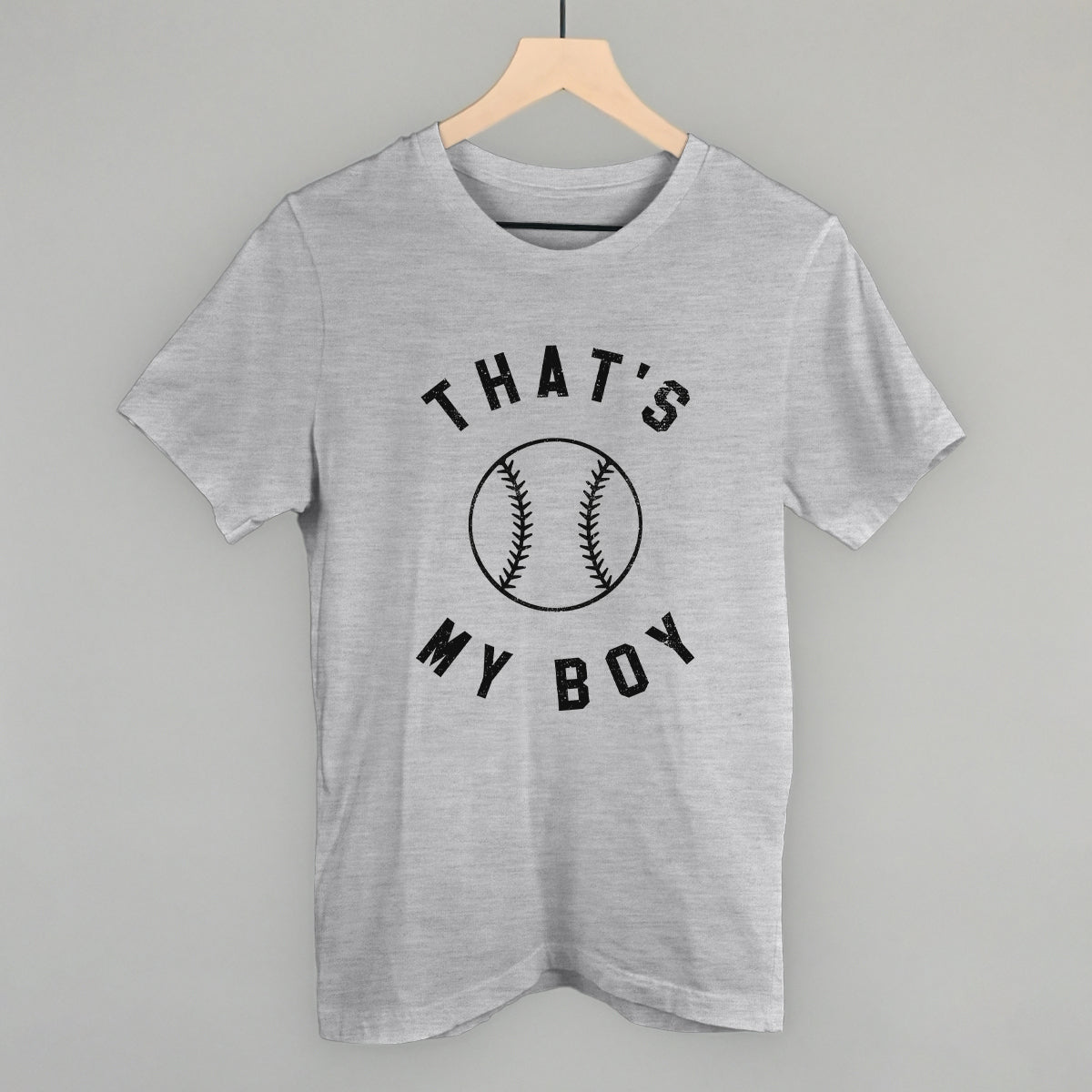 That's My Boy Baseball (Black} Funny T-Shirt in Athletic Heather – Ivy + Cloth