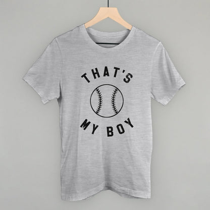 That's My Boy Baseball (Black} Funny T-Shirt in Athletic Heather – Ivy + Cloth