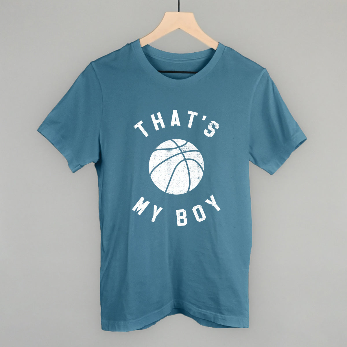That's My Boy Basketball Funny T-Shirt in Steel Blue – Ivy + Cloth