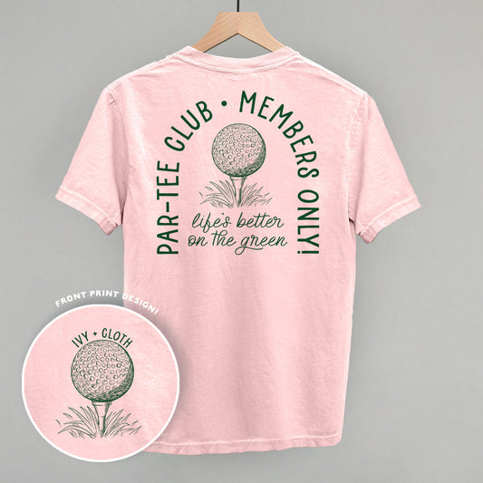 Par-Tee Club (Back Print) Funny Comfort Colors T-Shirt in Blossom – Ivy + Cloth