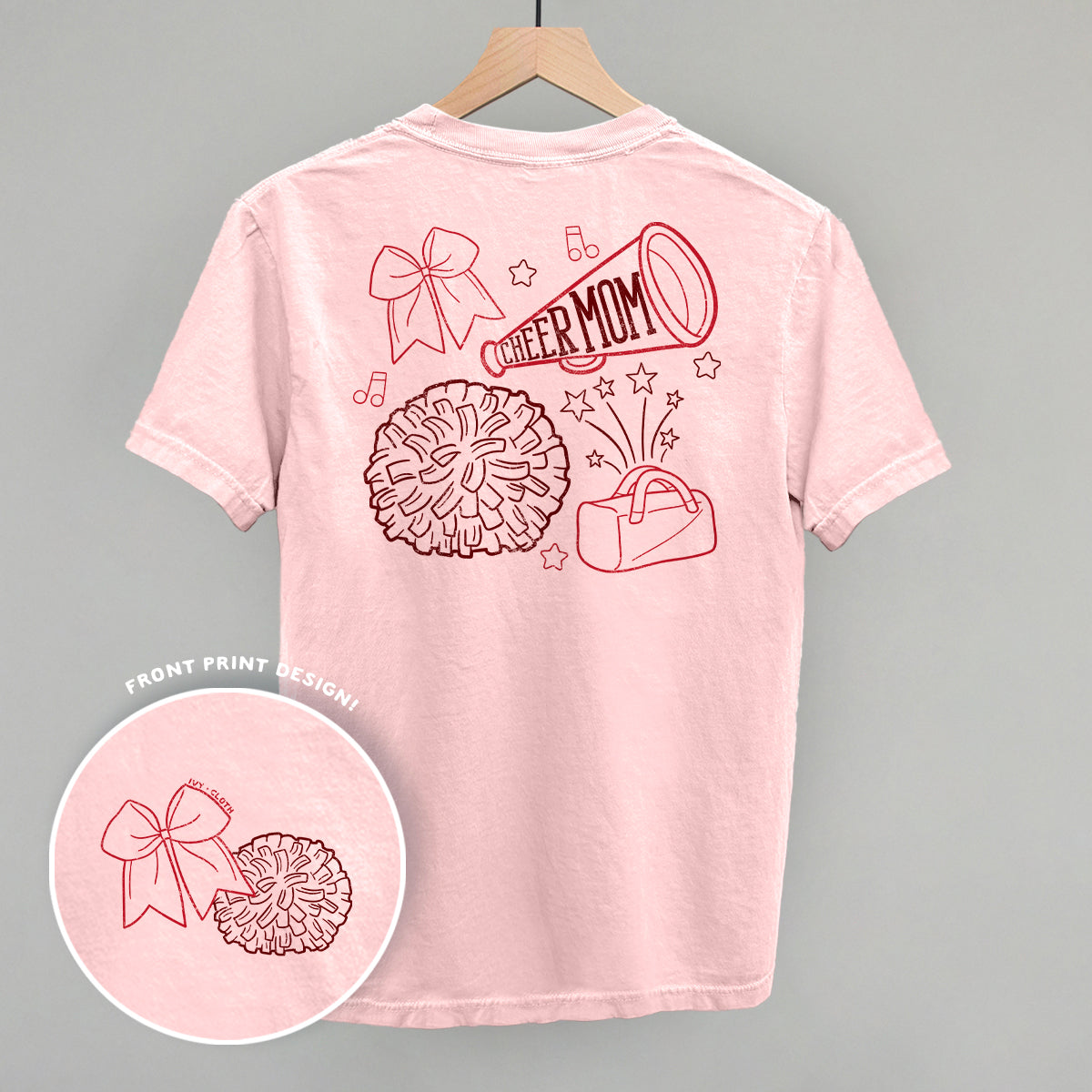 Cheer Mom Doodle (Back Print) Funny Comfort Colors T-Shirt in Blossom – Ivy + Cloth