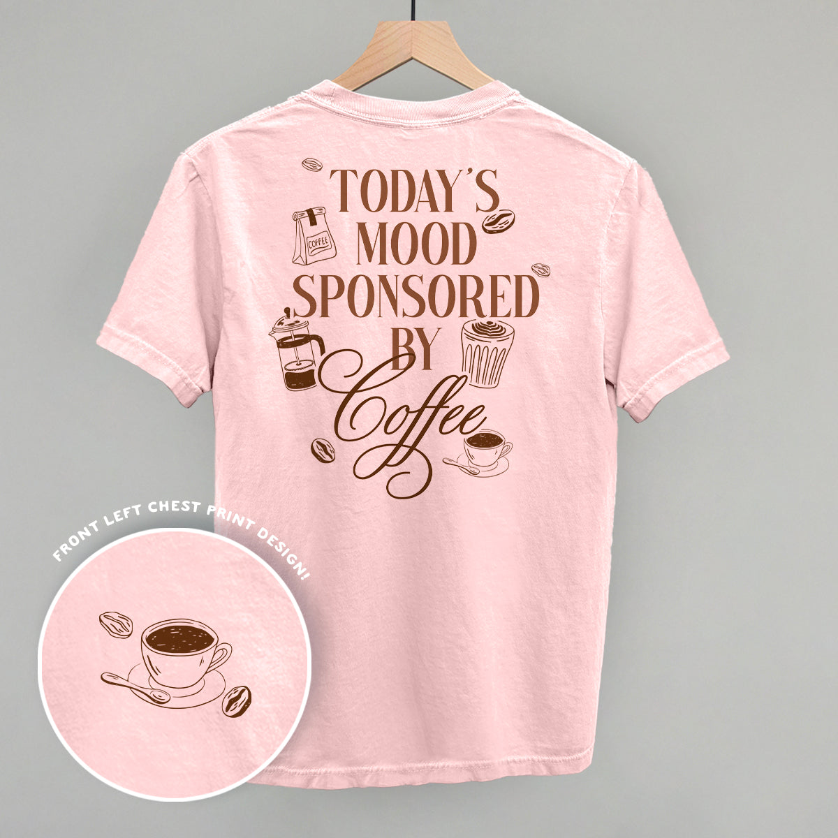 Mood Sponsored By Coffee graphic top in Blossom