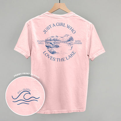 Just A Girl Who Loves The Lake (Back Print) Funny Comfort Colors T-Shirt in Blossom – Ivy + Cloth