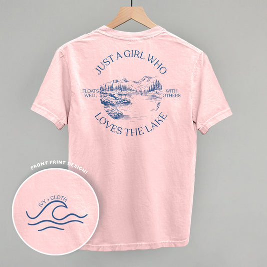Just A Girl Who Loves The Lake (Back Print) Funny Comfort Colors T-Shirt in Blossom – Ivy + Cloth