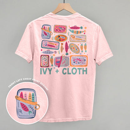 Colorful Sardine Doodles (Back Print) Funny Comfort Colors T-Shirt in Blossom – Ivy + Cloth
