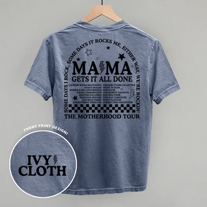 The Motherhood Tour (Back Print) Funny Comfort Colors T-Shirt in Blue Jean – Ivy + Cloth