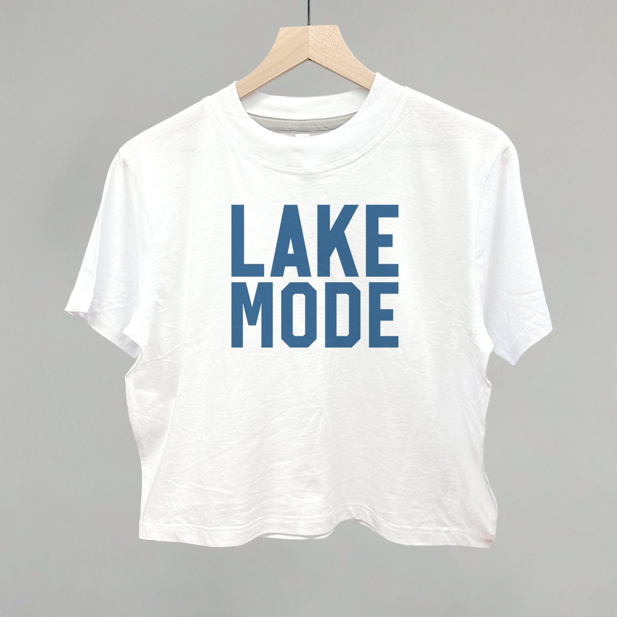 Lake Mode Lake Life graphic boxy tee in White