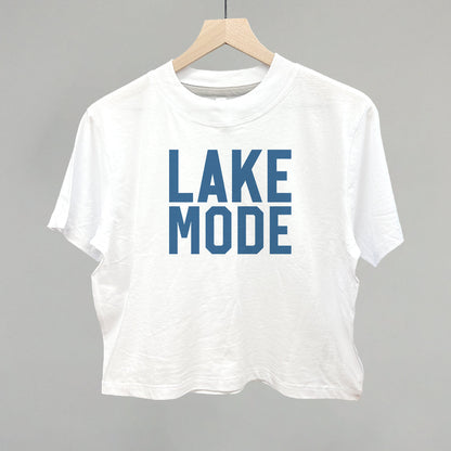 Lake Mode Lake Life graphic boxy tee in White