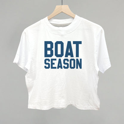 Boat Season Funny Boxy T-Shirt in White – Ivy + Cloth