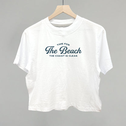 Time For The Beach Funny Boxy T-Shirt in White – Ivy + Cloth