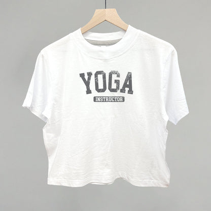 Yoga Instructor Funny Boxy T-Shirt in White – Ivy + Cloth