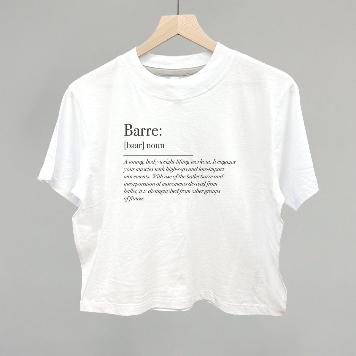 Barre Definition Funny Boxy T-Shirt in White – Ivy + Cloth