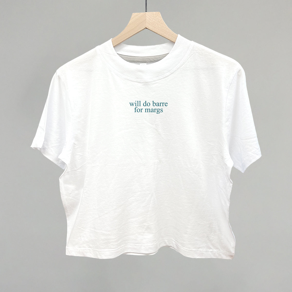 Will Do Barre For Margs graphic boxy tee in White