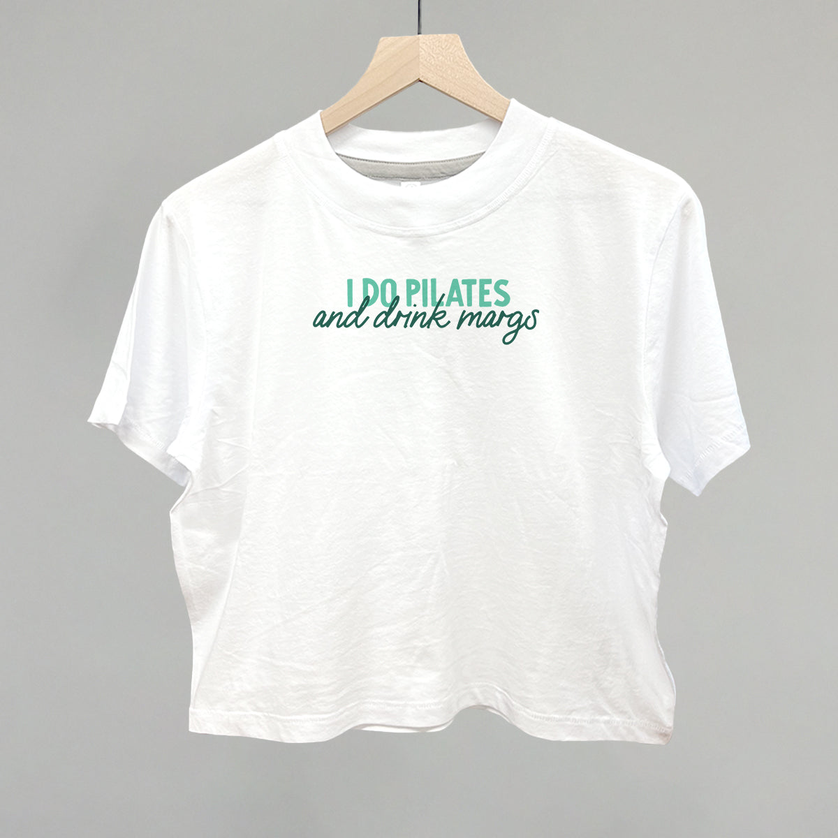 I Do Pilates And Drink Margs Funny Boxy T-Shirt in White – Ivy + Cloth