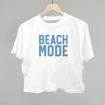Beach Mode graphic boxy tee in White