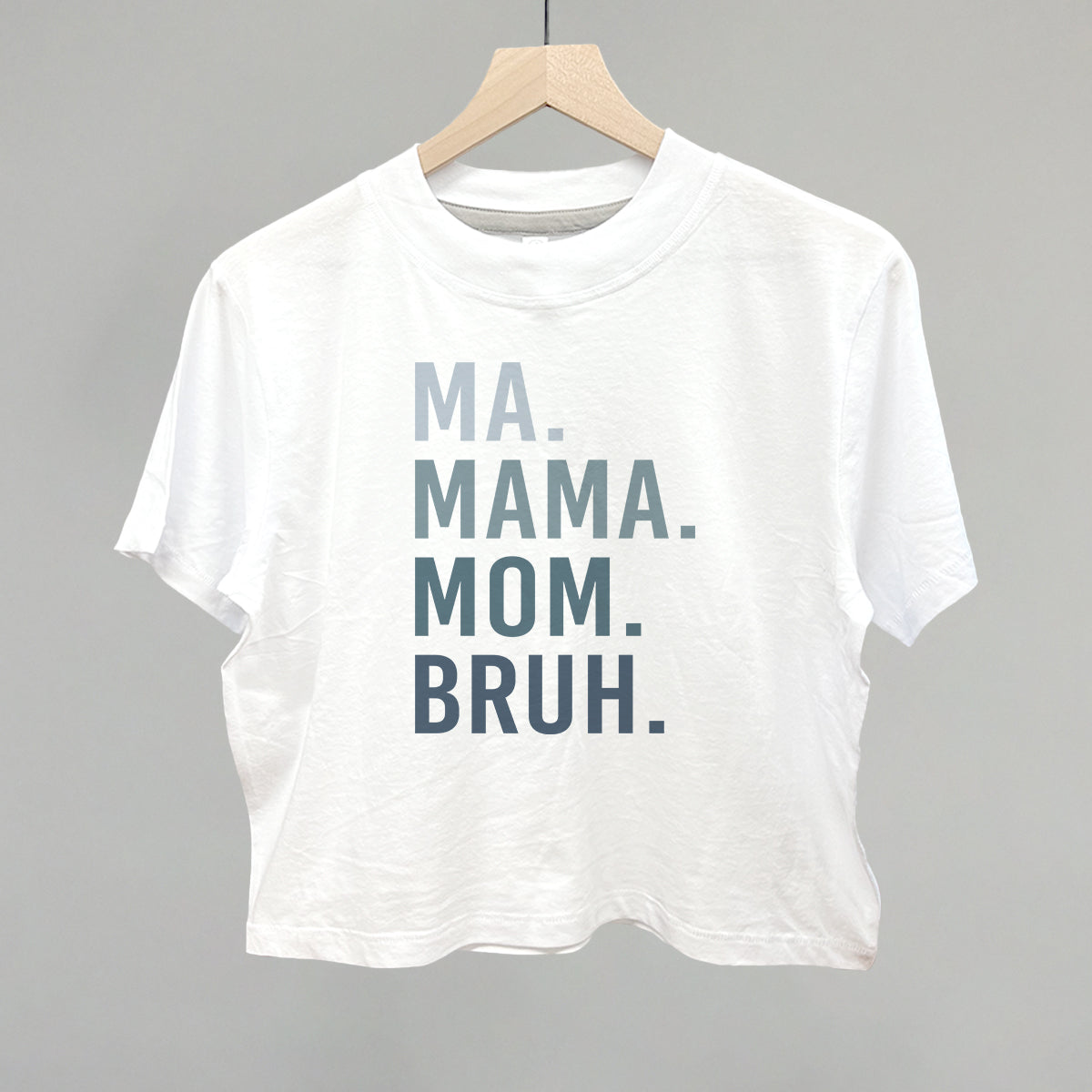 Ma Mama Mom Bruh graphic boxy tee in White